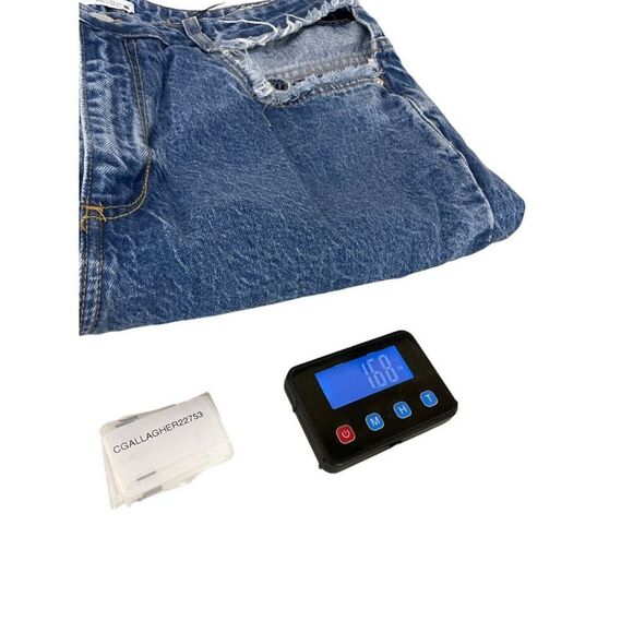 Zara Women Jeans EU 44 US 12 Straight Blue Denim Distressed Raw Hem 6164/178 NWT - Picture 9 of 9